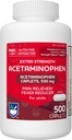 Rite Aid Extra Strength Acetaminophen, 500mg - 500 cápsulas ← Dolor de Dolor de Dolor para Migrañas, Dolor Conjunto, Musculo o Dolor de Atrás, y Dolor Menstrual
