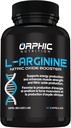 ORPHIC NUTRITION L Arginine Supplement for Men 1000mg+ - 60 Capsules - L Citrulline and Nitric Oxide Supplement to Support Muscle Health, Exercise Endurance, Vascularity, Heart Health, Energy Levels*