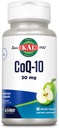 KAL CoQ10 30mg, Fórmula Antioxidante, CoEnzyme Q10 Suplemento para la salud del corazón y la energía celular, Activ de resolución rápidaMelts, Vegetariano, Natural Green Apple Flavor, 90 Serv, 90 Micro Tablets