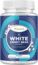 White Kidney Bean Extract Carb Blocker - White Kidney Beans Suplemento para Metabolism Boost &amp; Ease Calories de Starchy Food - Carb Control Suplementos - 60 cápsulas