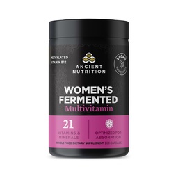 Ancient Nutrition Multivitamin for Women, Women's Fermented Multivitamin with Methylated Vitamin C, D, K, Zinc & Magnesium, Immune Support, Vegan, 60 Ct
