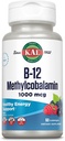 KAL Vitamina B-12 Methylcobalamin Lozenges 1000mcg, Energía saludable, metabolismo, Nerve &amp; Red Blood Cell Support,* Absorción óptima, Saboración natural de Berry, Vegan, Sugar Free, 60 Servings, 60 Lozenges