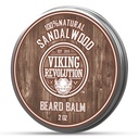Vikingo Revolución Sandalwood Beard Balm - Beard Butter with Argan Oil, Beard Softener for Men with Jojoba Oil - Beard Moisturizer for Men with Beeswax - Beard Wax for Men (2oz, 1 Pack)
