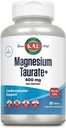 KAL Magnesium Taurate 400mg Plus Vitamina B6, Suplemento de Magnesio Chelated, Complejo de Magnesio de alta absorción, Muscle y Heart Health Support, Vegan, Gluten Free, 60-Day Guarantee, 60 Serv, 120 Tabs