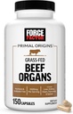 FACTOR DE FORCE Orígenes primarios Órganos de carne de grano, suplemento de pasto-raído con hígado, riñón, corazón, páncreas " bazo, hormona " libre, no GMO, 3500 mg, 150 cápsulas