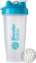 BlenderBottle Classic Loop Top Shaker Bottle, 28 onzas, Clear/Aqua