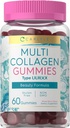 Carlyle Collagen Gummies ← 60 Conde ← Complejo Multi Collagen ← Belleza Fórmula Suplemento Silencio Mixed Berry Flavor ← Non-GMO, Gluten Free
