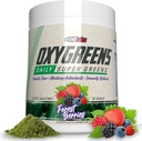 EHP Labs OxyGreens Super Greens Powder – Daily Greens & Superfood Suplemento con Spirulina, Clorella, Prebióticos, Enzimas Digestivos, Antioxidantes – 30 Servings (Forest Berries)