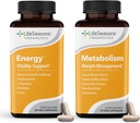 Metabolism Weight Control & Energy Boosting Supplement - Natural Appetite Suppressant - Curbs Cravings - Green Tea, Coffee Bean, Chromium, Cacao & Theobromine - 130 Capsules