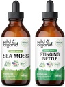 Wild &amp; Organic Sea Moss Tincture 4 fl oz &amp; Stinging Nettle Root Tincture 4 fl oz