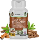 Cápsulas ecológicas de canela, Energía, Corazón &amp; Metabolismo, Certificado Ceilón Orgánico Cámaras de canela, No GMO, Vegan, Libre de gluten - 60 Cápsulas