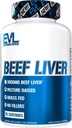 Evlution Grass Fed Beef Liver Capsules - Pasture Raised Desiccated 3000mg - Suplemento de Energía Inmunity and Liver Support - Iron Rich Beef Organ Supplement for Men and Women (30 Servings)