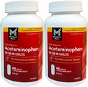 Mark 500mg Extra Strength Acetaminophen MegaSize 2Pack (600 Cuenta Cada) 7hm2Dcs