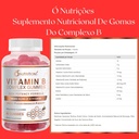 O NUTRICIONES Complejo de vitamina B Gummies Vegan con vitamina B12, B7 como Biotina, B6, B3 como Niacina, B5, B6, B8, B9 como Folato para el Sistema de Estrés, Energía e Inmunes Saludables (2 Pack)