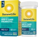 Renovar el cuidado de los hombres Probiótico Capsules, apoya a los hombres Digestivo, Colon, Immune y Salud Respiratoria, L. Rhamnosus GG, Dairy, Soy y sin gluten, 90 Billion CFU, 30 Conde