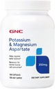 GNC Potasio y Magnesio Aspartate 250mg Suplemento, Ayuda a regular el equilibrio del agua, 120 Servimientos