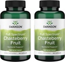 Swanson Chasteberry Fruit - Suplemento Herbal Promoción de la Salud de las Mujeres &amp; Menopausal &amp; Menstrual Support - May Support Balance & Skin Health - (120 cápsulas, 400 mg cada una) (2 Pack)