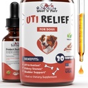 Natural Dog UTI Tratamiento - Perro UTI - Tratamiento de la infección de perros UTI Tratamiento del perro - Tratamiento del perro UTI - Suplemento de perros UTI - Arándano del perro - Suplemento de arándano - 1 fl oz - Bacon Flavor