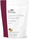 Bariatric Advantage Calcium Citrate Chewy Bites 500 mg - Highly Absorbable & Digestible - Vitamina D3 - Suplemento de Calcio Fácilmente Chewable - Chocolate de mantequilla de maní - 90 Conde