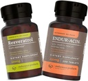 Endurance Products Resveratrol Suplemento – Grape Skin Extract and ENDUR-ACIN 250mg Niacin - Extended Release for Optimal Absorption " Low-Flush