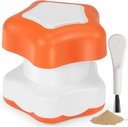Johnbee Pill Crusher, Pill Grinder Fine Powder Extremely Fine. Compartimiento de almacenamiento. Pill Crushers for Elderly, Family and Pets. Silicone Edges. Grind Multiple Pills at Once - Cleaning Brush (Orange)