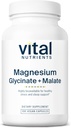 Vital Nutrients Magnesium Glycinate + Malate TEN 120mg Magnesium Suplemento Vegan para Mujeres y Hombres ← Muscle, Heart, Bone Support* ← Promociona la Relajación