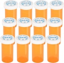 Botellas de Píldora de Medicina Plástico con tapas resistentes a los niños - Empujar hacia abajo y girar - Prescripción Vial, Contenedor de Medicina, Casos de Píldora Organizadores (12pcs, 30 Dram)
