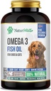Omega 3 suplemento de aceite de pescado para perros y gatos - 1000 mg DHA puro y EPA Omegas - Soportes saludable de la carne y la piel, corazón, sistema inmunológico, articulaciones y cadera - 180 softgels