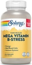 SOLARAY Mega Vitamina B-Stress - Timed Release Vitamin B Complex w/Vitamin B12, B6, Folic Acid, VIT. C - Stress, Energy, Red Blood Cell, Immune Support - Vegan, 60-Day Guarantee (276 CT)