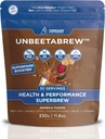 UNBEETABREW Organic Beetroot &amp; Mushroom Coffee – Plant-Based, Energy with Beet Juice, Adaptogens, L-Theanine & D-Ribose – Focus, Strength &amp; Stamina – USA Made with Organic Arabica Beans - 30 Servings