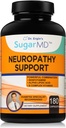 Suplemento de apoyo a la neuropatía de SugarMD – 180 Nerve Suplemento cápsulas con ácido lipoico alfa, benfotiamina &amp; vitamina D3 B6 B12 - Nerve Apoyo Suplemento para manos de pies Fingers ' Legs - 90 Day Supply