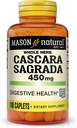 MASON NATURAL Cascara Sagrada 450 mg, Suplemento Herbal para el soporte de función digestiva normal, 100 cápsulas