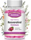 Gummies de Resveratrol Libre de Azúcar - Suplemento de Resveratrol de Alta Pureza para Antioxidante, Envejecimiento Saludable, Esquí, Cerebro, Orgánico - 60 Gummies