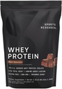 Investigación Deportiva Whey Protein - Nutrición Deportiva Whey Isolate Protein Powder para Lean Muscle Building &amp; Workout Recovery - 5 lb Bolsa Bulk Protein Powder 25g por Serving - Dutch Chocolate, 60 Servings