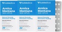 VitaMedica Arnica Montana Blister Pack 30X Tablets for Bruising Pain and Swelling ⇩ Fórmula basada en plantas recomendadas por Plastic Surgeons ← Recuperación natural Cirugía o lesión  3 Pack ← 45 Servings