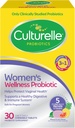 Cultura Wellness de las mujeres, Probióticos Digestivos, Vaginales e Inmunes, Diarrea Ocasional, Gas &amp; Bloating - No GMO - 30 Cuenta