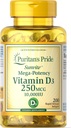 Pride de Puritan Vitamina D3 250 mcg (10.000 UI) Softgels, 200 Conde