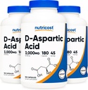 Nutricost D-Aspartic Acid Capsules (180 Caps) (3 Botellas)