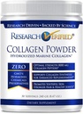 Investigación Verified® Collagen Powder - Collagen marino hidrolizado - Sin sabor - Hidratación de la piel y elasticidad, recuperación del músculo, no GMO - 30 Scoops Por contenedor - 1 mes de suministro