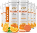 NATURALEZA Vitamina C 1000mg Tablas efervescentes - Potent Immune Support VIT C with Zinc Supplement - Sugar-Free & Vegan Fórmula ← Dissolvable Vitamin C Tablets - Agua Soluble Fizzy Elixir - 80CT
