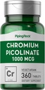 Piping Rock Chromium Picolinate 1000mcg | 360 Tablet Pills | Vegetarian, Non-GMO, Gluten Free Supplement