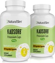 NaturalSlim Natural Potassium Citrate Gluconate 99 mg - Kadsorb Supports Electrolyte Balance & Normal pH - Suplementos de Potasio Absorbable con Minerales Esenciales - No GMO 400 cápsulas 2 Pack