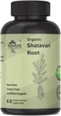 Orgánica Shatavari Root 500mg (Asparagus racemosus) Menstrual Cramp Relief, Menopause Support, y la Salud de las Mujeres.