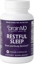 Dr. Amen brainMD Descanso sueño - 60 cápsulas - Promociona la relajación &amp; calma, Contiene Melatonina, Valerian, GABA &amp; Magnesium, Non-Habit Forming - Sin gluten - 15 Servimientos