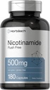 Horbäach Nicotinamide 500mg  180 Capsules ← Flush Suplemento dietético gratuito ← No Gluten y vitamina libre