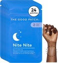 The Good Patch Nite Sleep Patch Support with Hemp and Melatonin, Sustained Release, Natural Patch, Plant Powered Wearable Wellness (24 Total Patches)