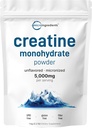 Powder de monohidrato de crema instantánea 1 kg (2.2 Lbs), 5000mg Por Serv, Polvo de crema micronizada, Desarrollado, Puro, No Filler, Keto &amp; Vegan Friendly, Easy Dissolve Pre Workout for Women and Men