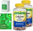 Calcio Plus Vitamina D, Gummies Adultos, 500mg, 1000 UI, Sabores surtidos, 100 Ct (2 Pack) Agrupar con vitaminas y minerales exclusivos - A a Z - Mejor guía de liviano (3 Artículos)