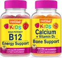 BuenoSí Vitamina B12 Niños + Calcio + Vitamina D3 Niños, Gummies Bundle - Gran Tasting, Suplemento de vitamina, Gluten Gratis, GMO Gratis, Chewable Gummy