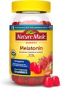 Nature Made Melatonin 10 mg por servir Gummies, Sleep Gummies for Adults Maximum Strength Dosage, 100% Drug Free Sleep Aid, 120 Conde, 60 Day Supply